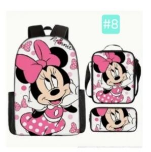 Disney Mickey and Minie Mouse Fashion 3-Piece Backpack Set back to school